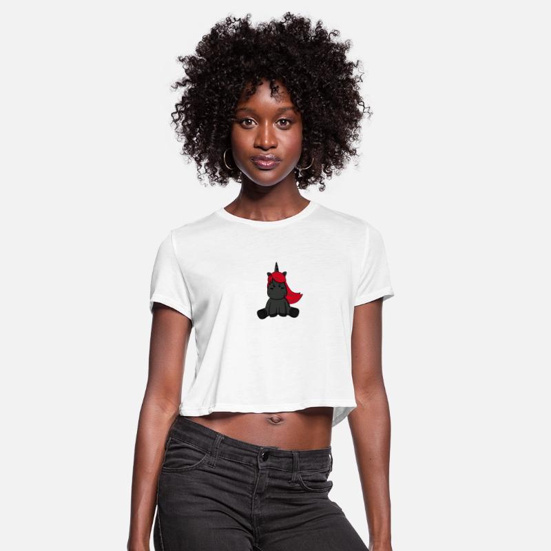 Black unicorn red hair metal punk horse