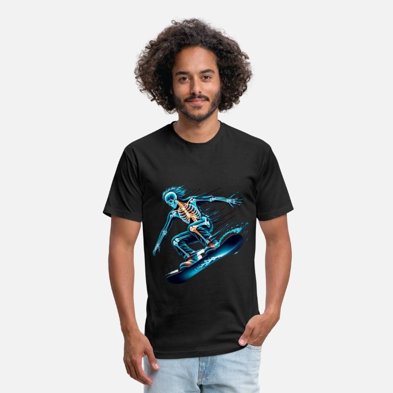 Skull Skeleton Snowboarding Thrill Adventure