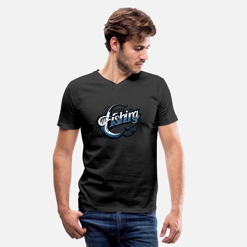 Sleek 'Hooked on Fishing' Modern Graphic Design