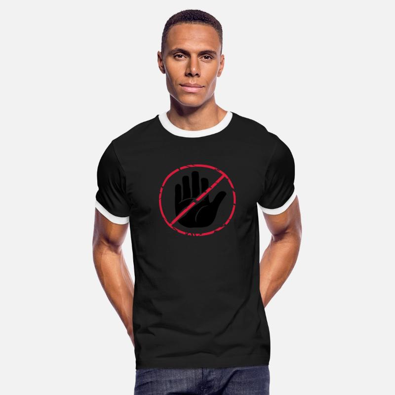 Stop sign hand crossed