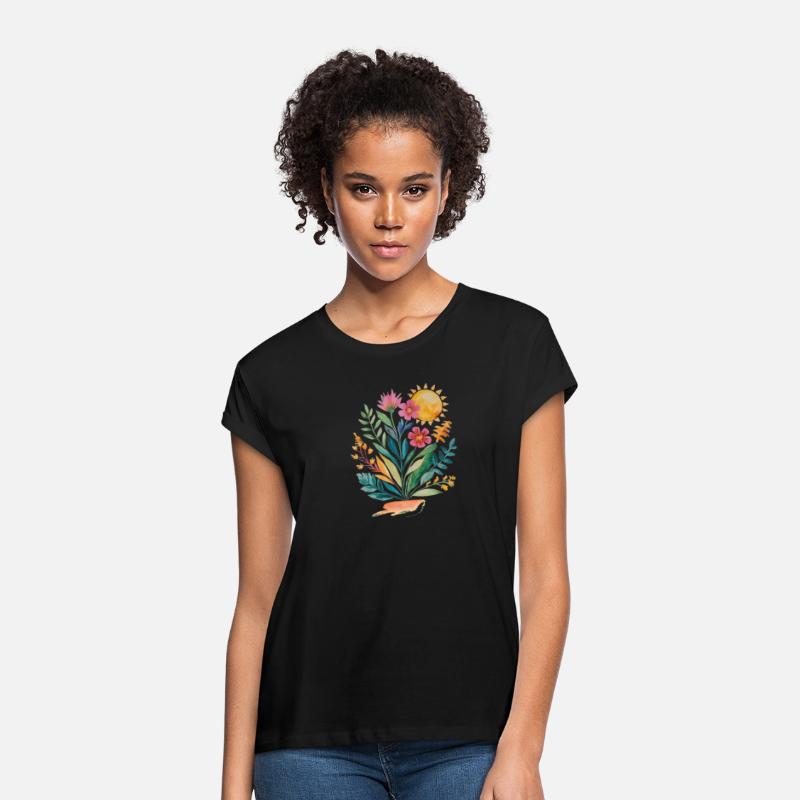 Tropical floral print, Hand Painted