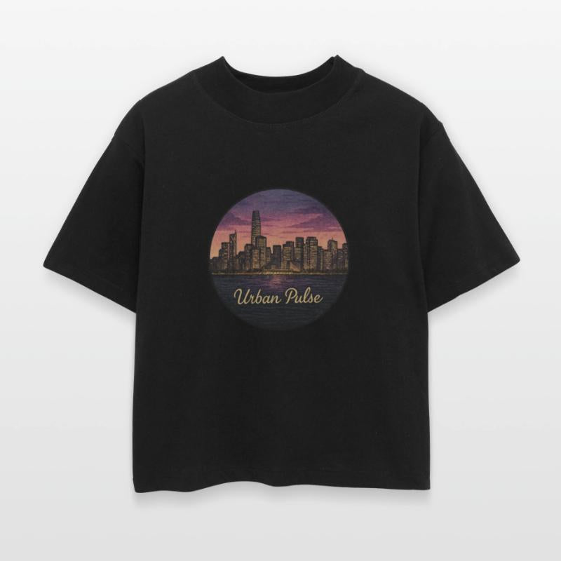Urban Pulse - Vintage City Skyline Illustration
