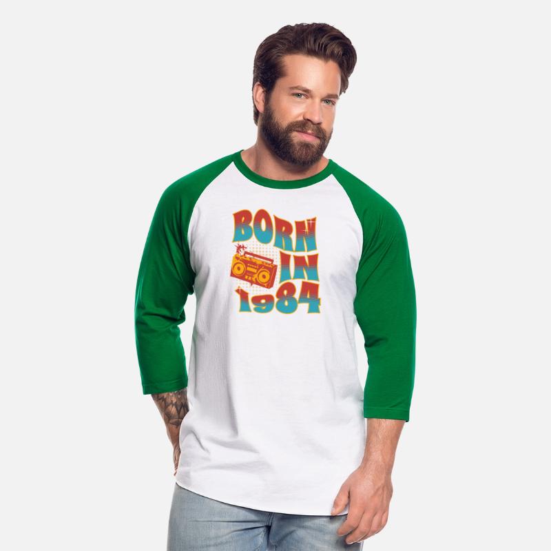 Vintage Born in 1984 Retro Boom Box Graphic