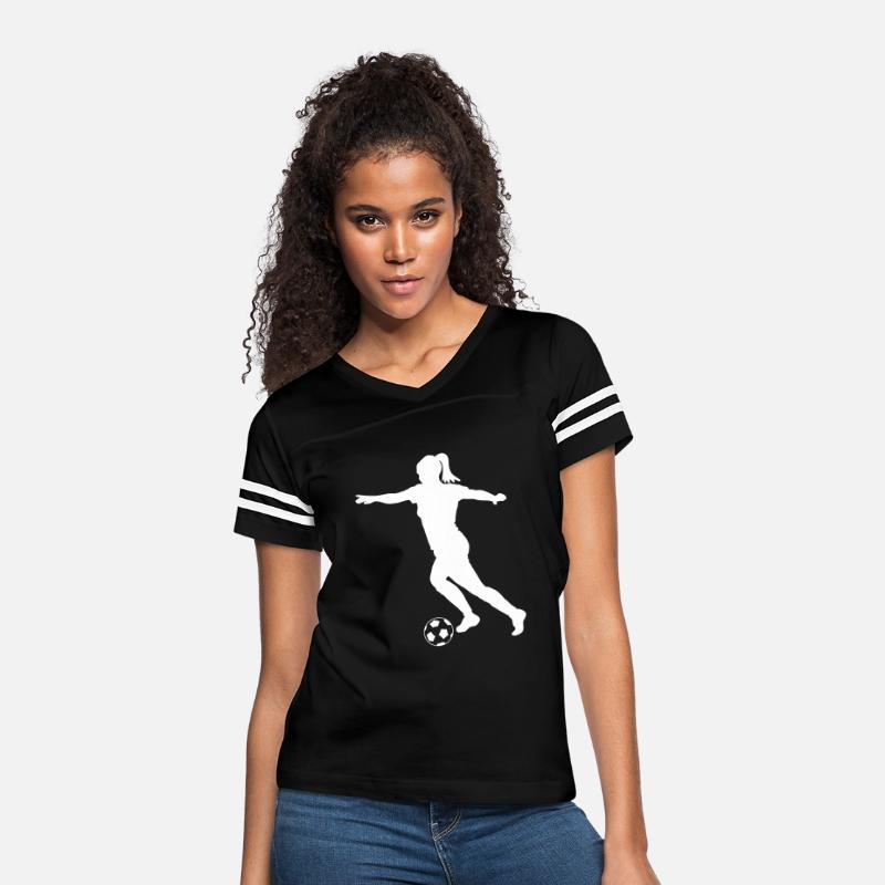 Woman playing soccer