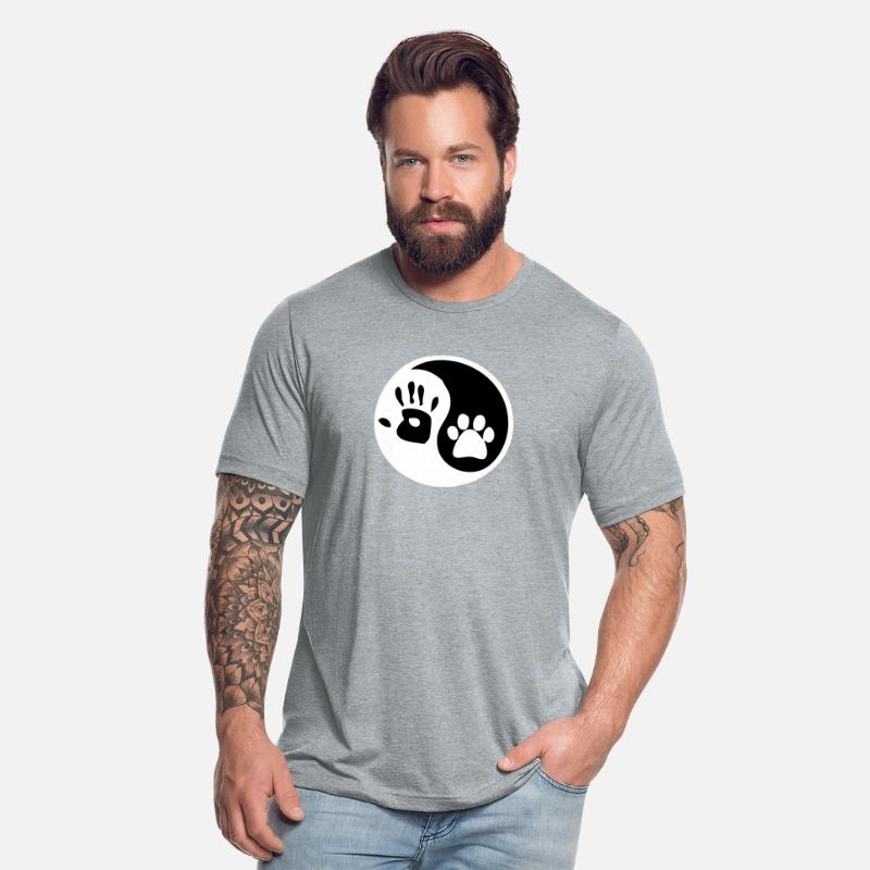 ying yang human hand dog paw