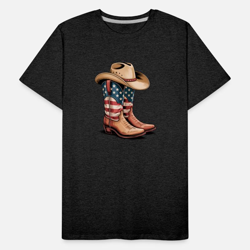 4th of July Cowboy Boots Watercolor