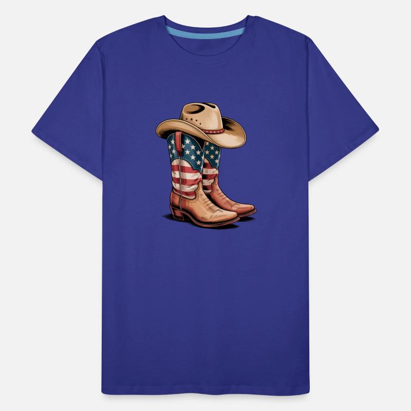 4th of July Cowboy Boots Watercolor