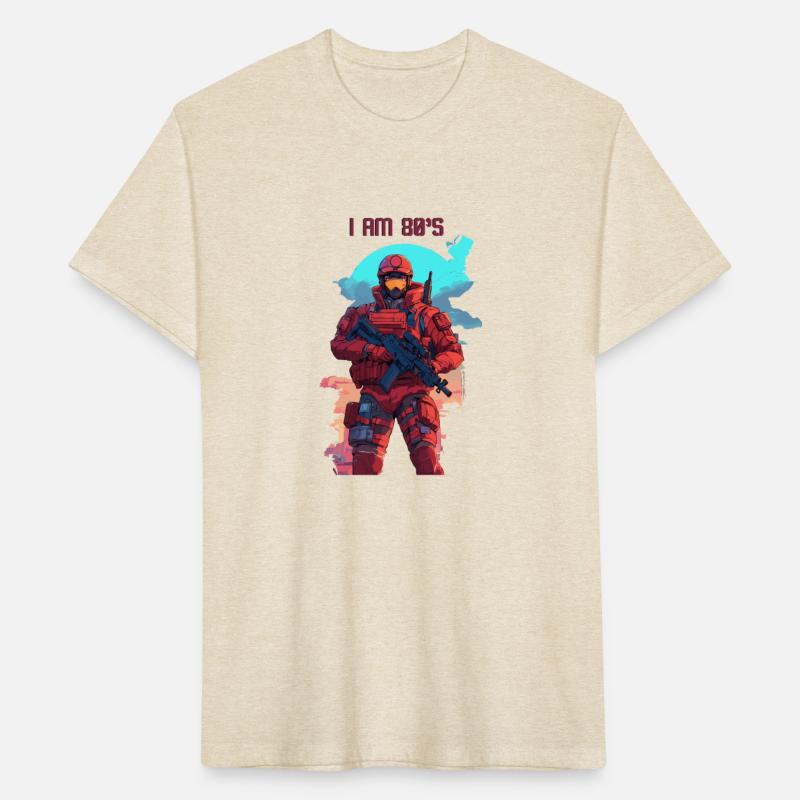 80 s anime style soldier with cyborg body
