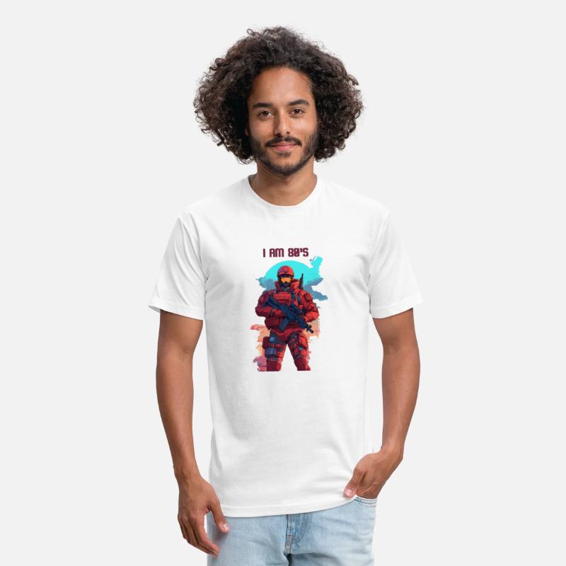 80 s anime style soldier with cyborg body