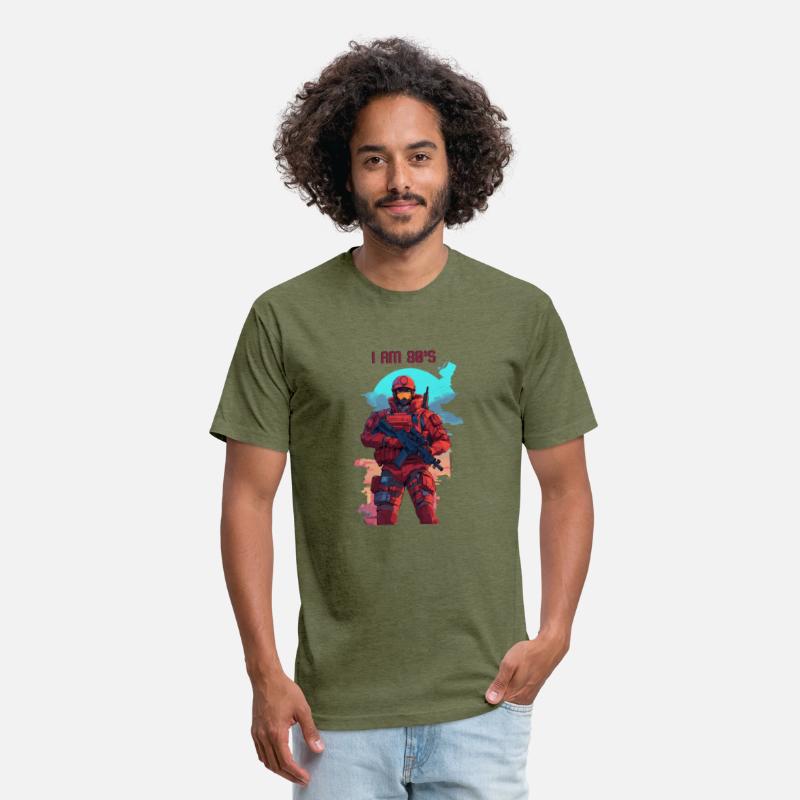 80 s anime style soldier with cyborg body