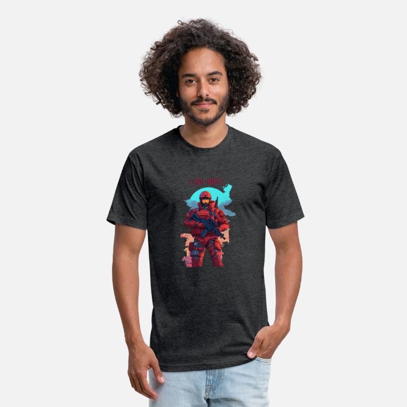 80 s anime style soldier with cyborg body