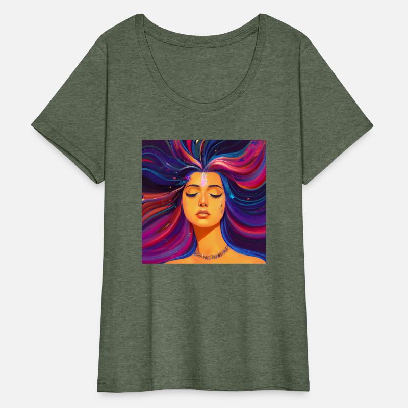 A beautiful girl with a magnificent hairstyle
