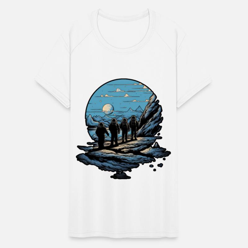 A group of Astronauts Exploring an Alien planet