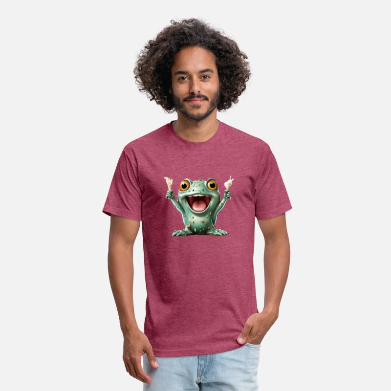 A kawaii style frog with a cheerful expression