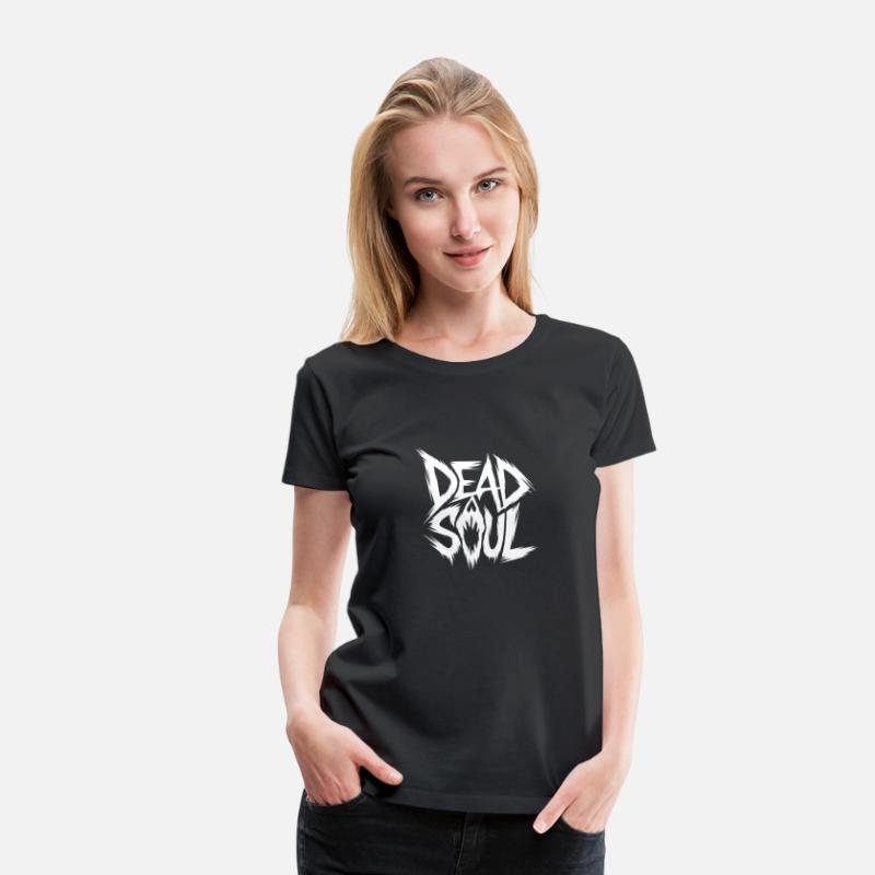 a stylized illustration of the text dead soul