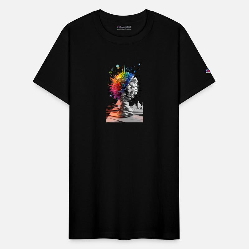 Abstract Colorful Explosion Grayscale Geometric