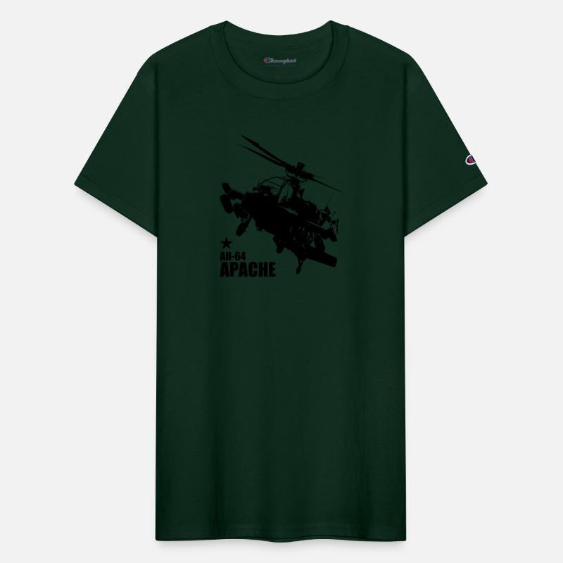 AH64 Apache Front Back logo green
