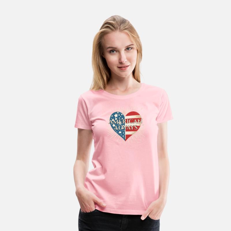 American Always Vintage Patriotic Heart Shirt