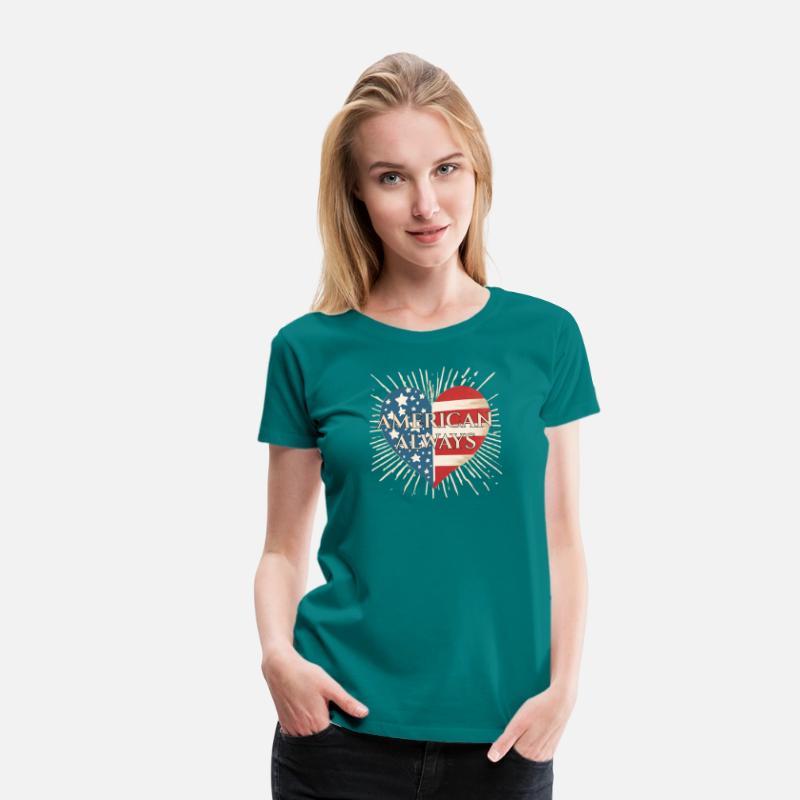 American Always Vintage Patriotic Heart Shirt