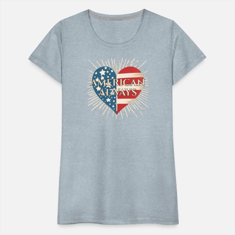 American Always Vintage Patriotic Heart Shirt