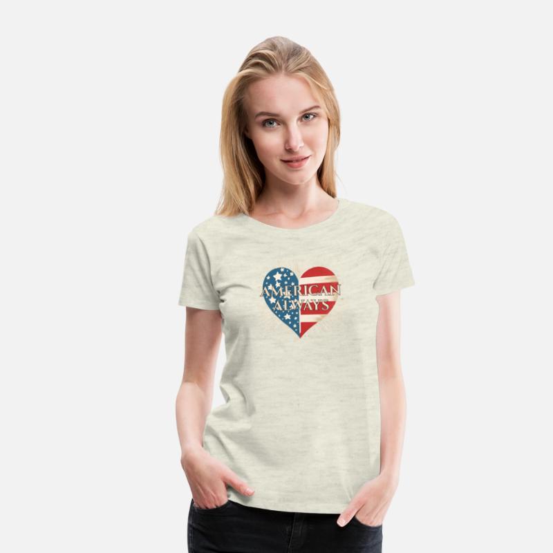 American Always Vintage Patriotic Heart Shirt
