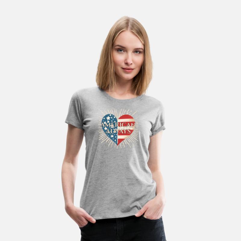 American Always Vintage Patriotic Heart Shirt