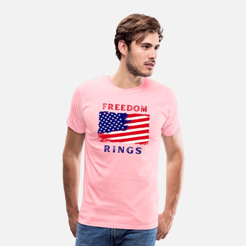 American Dreams Minimalist Print: Blue Red Design