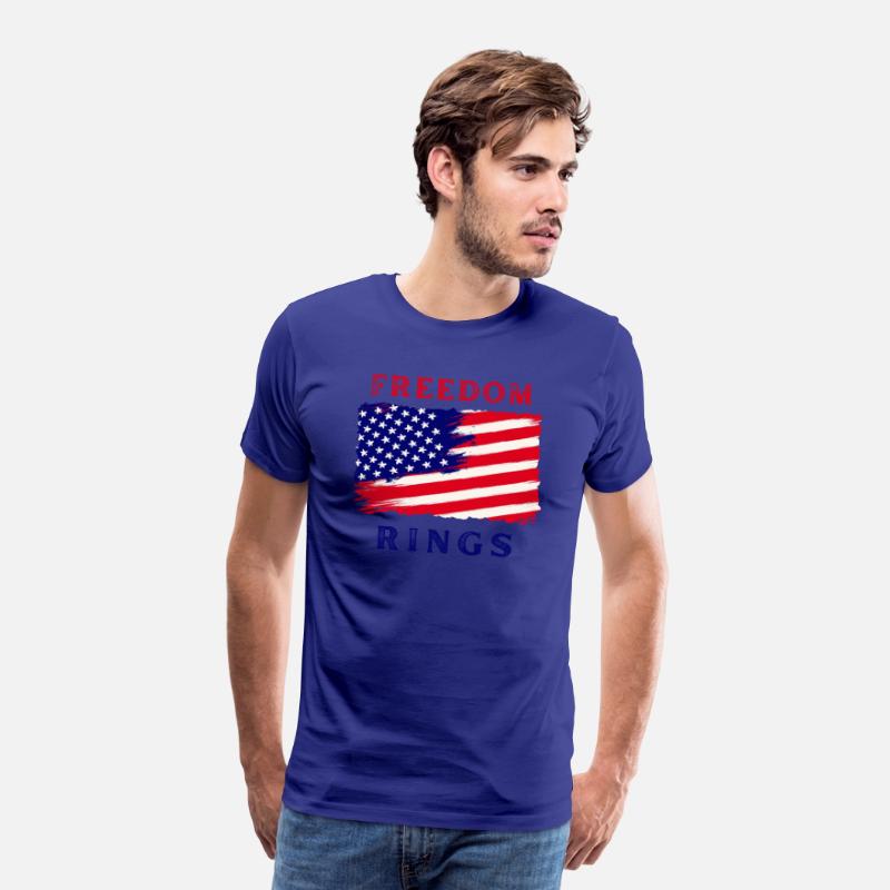 American Dreams Minimalist Print: Blue Red Design