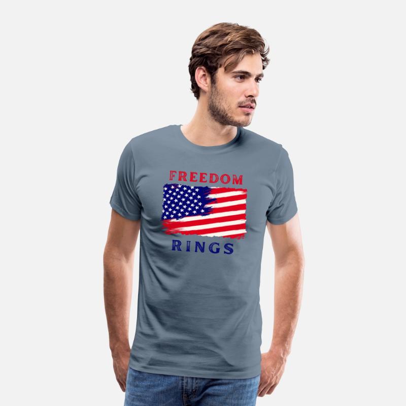 American Dreams Minimalist Print: Blue Red Design