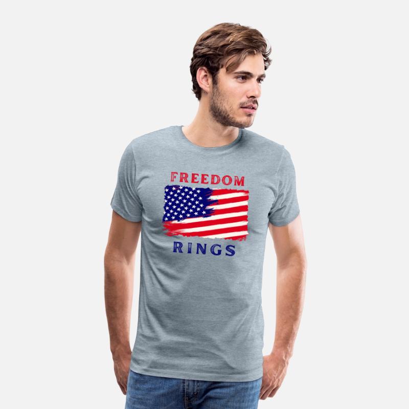 American Dreams Minimalist Print: Blue Red Design