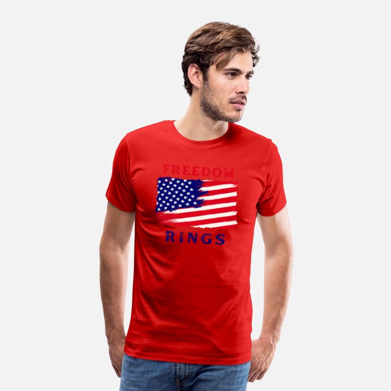 American Dreams Minimalist Print: Blue Red Design