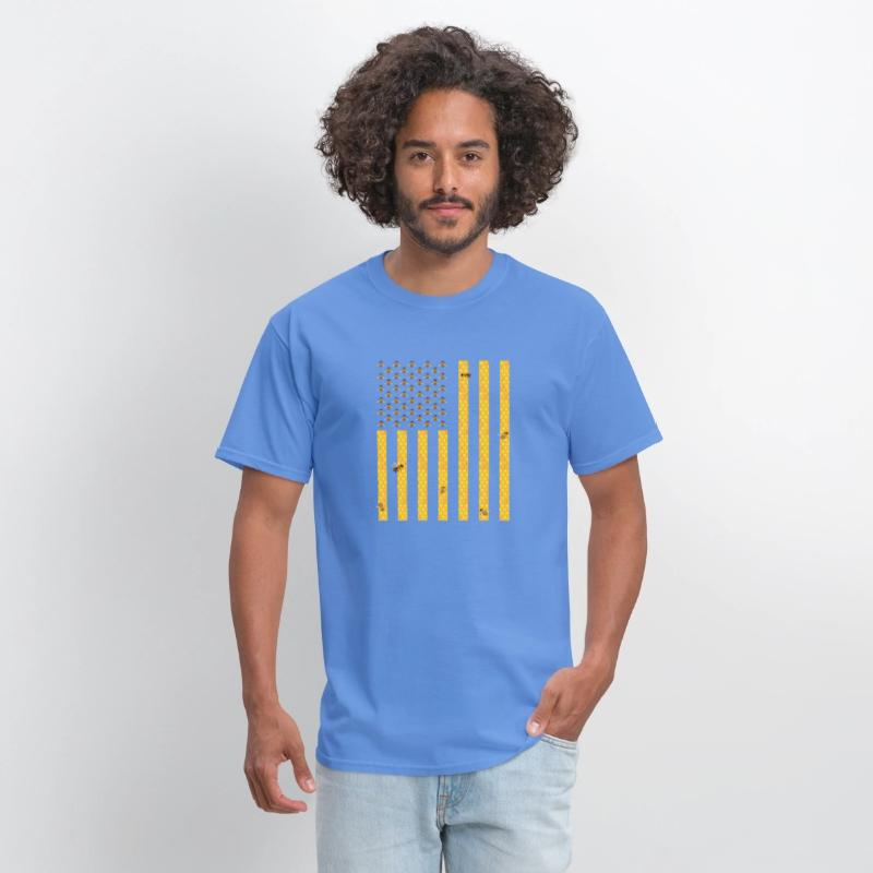 American Flag Honeycomb Honey Bee Beekeeping