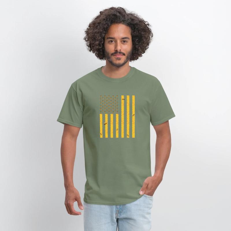 American Flag Honeycomb Honey Bee Beekeeping