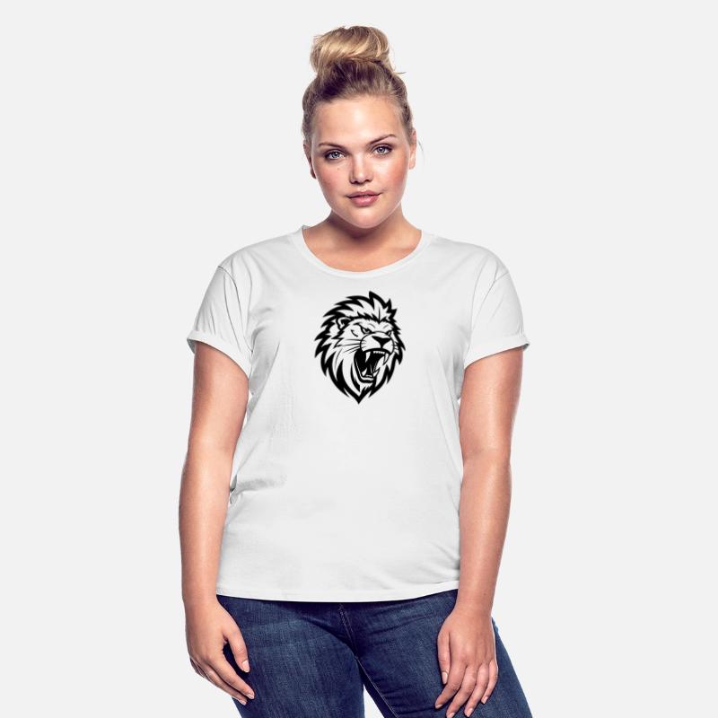 Angry Lion Head Tattoo Style Elegant Mane