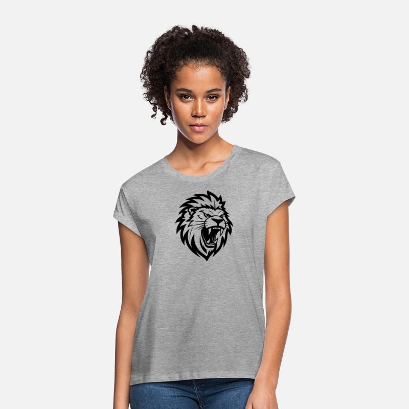 Angry Lion Head Tattoo Style Elegant Mane