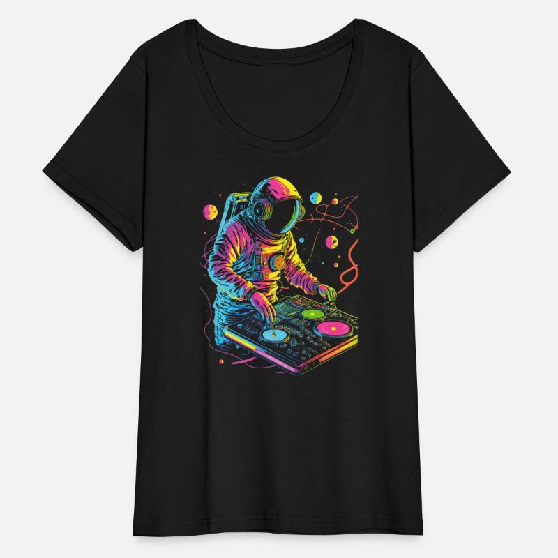 Astronaut DJ DJing in Space EDM cool Graphic