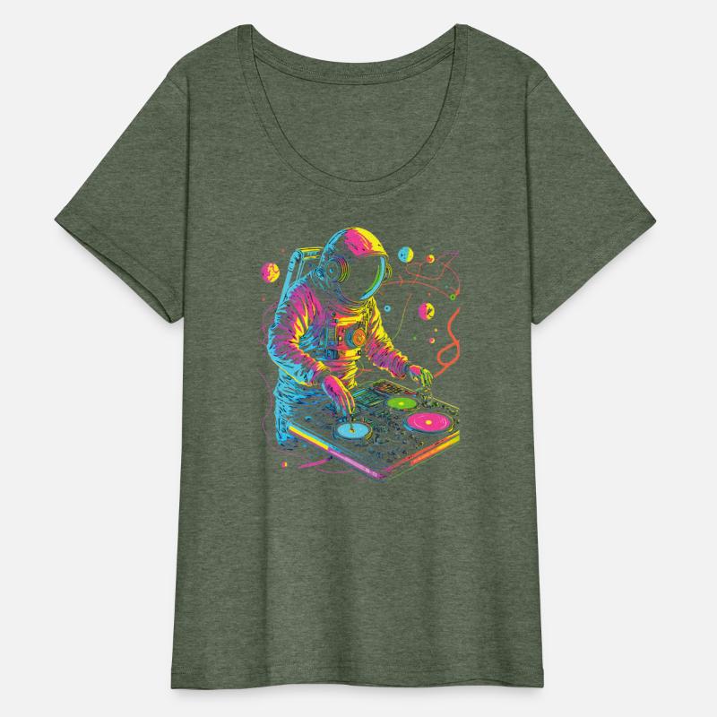 Astronaut DJ DJing in Space EDM cool Graphic