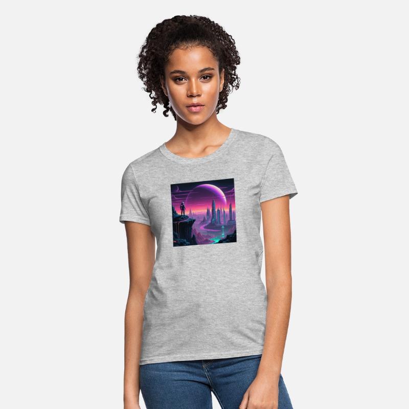 Astronaut overlooking cliff