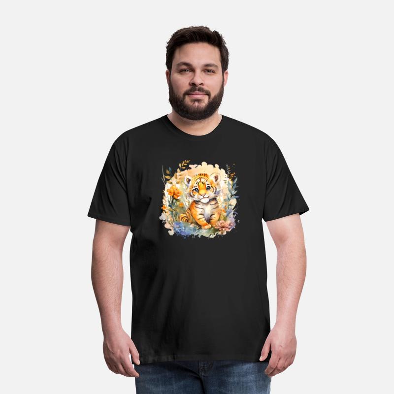 Baby Tiger Safari Animal Watercolor Floral