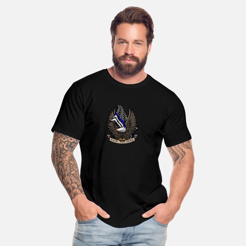Back the Blue USA Police Blue Line Flag With Eagle