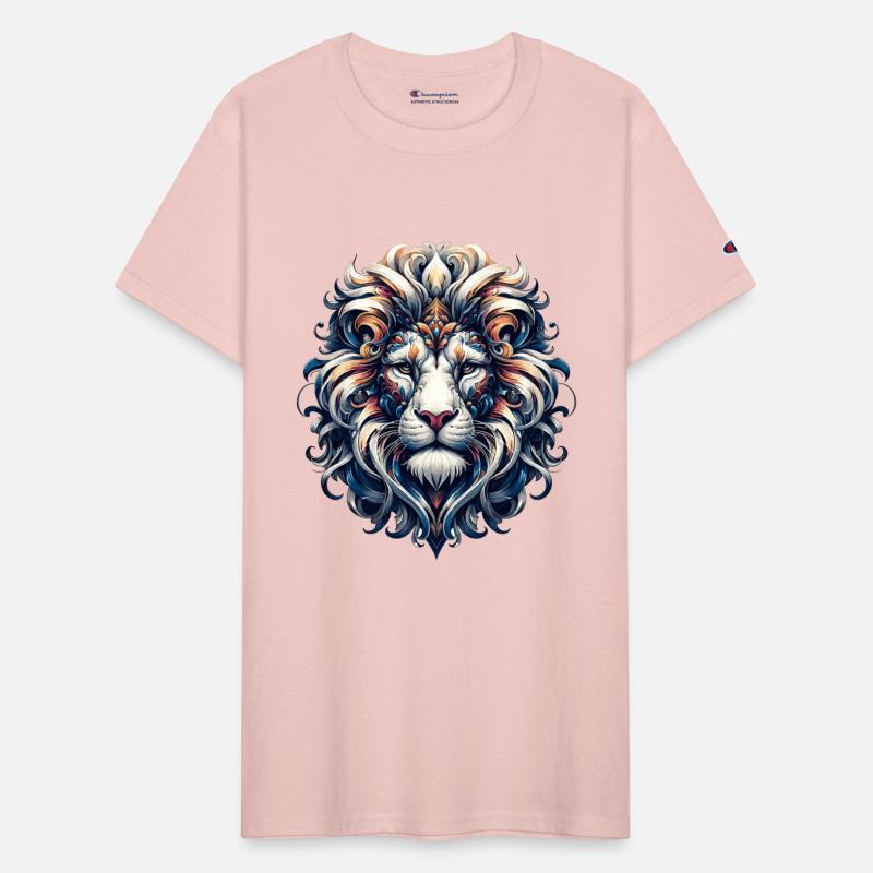 Baroque Lion Elegance: Swirling Mane Splendor