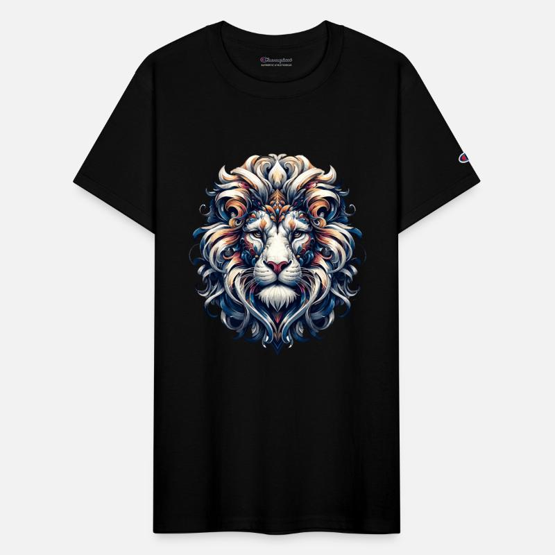 Baroque Lion Elegance: Swirling Mane Splendor