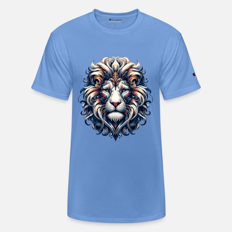 Baroque Lion Elegance: Swirling Mane Splendor