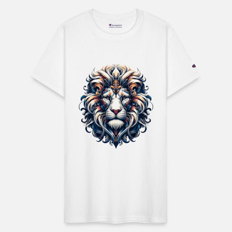 Baroque Lion Elegance: Swirling Mane Splendor