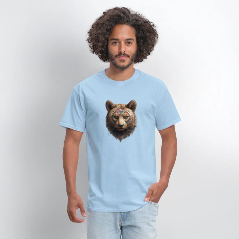 Bear face, animal, decorated