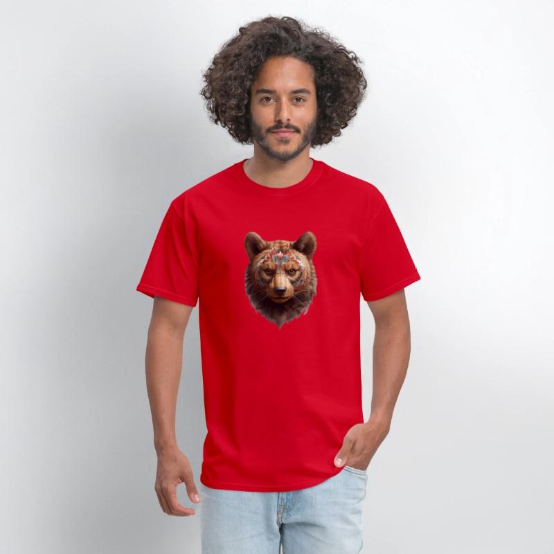 Bear face, animal, decorated