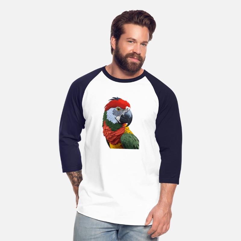 Beautiful plumage of a colorful parrot