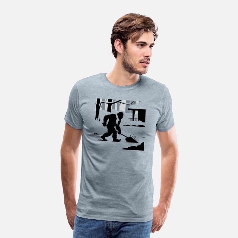 Bigfoot Shoveling Snow