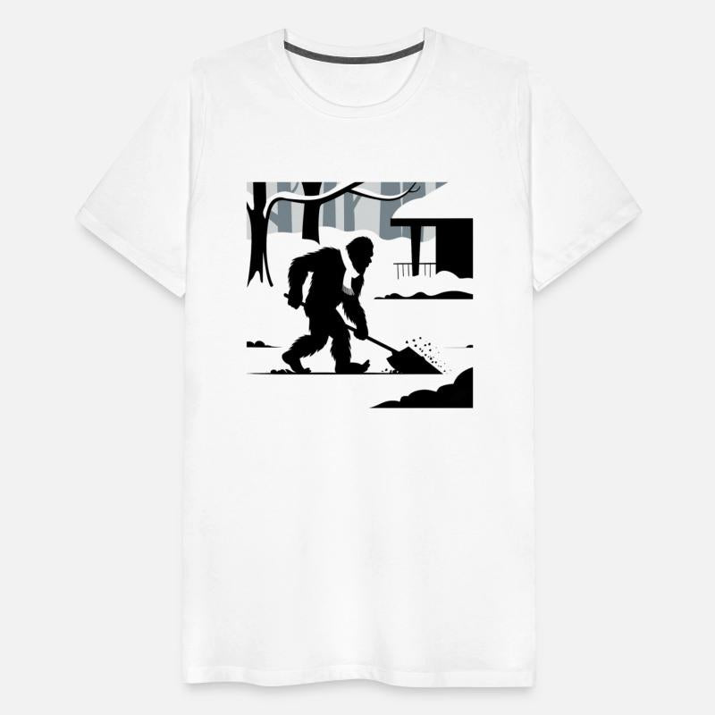 Bigfoot Shoveling Snow