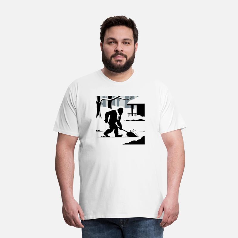Bigfoot Shoveling Snow